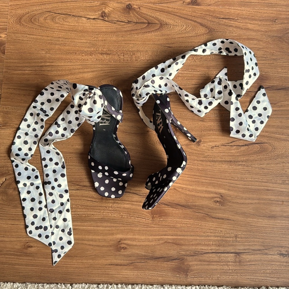 Zara tie heels size 38
